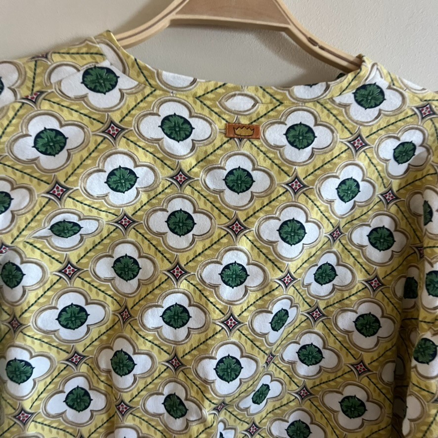 TODD OLDHAM Patchwork Print Top Pullover Long Sle… - image 5