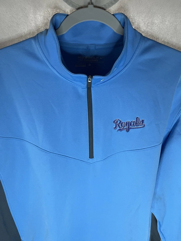 Nike Dri Fit Golf Cuarto Cremallera Kansas City Royals Para hombres Talla Grande Azul Claro Foto 2 de 4