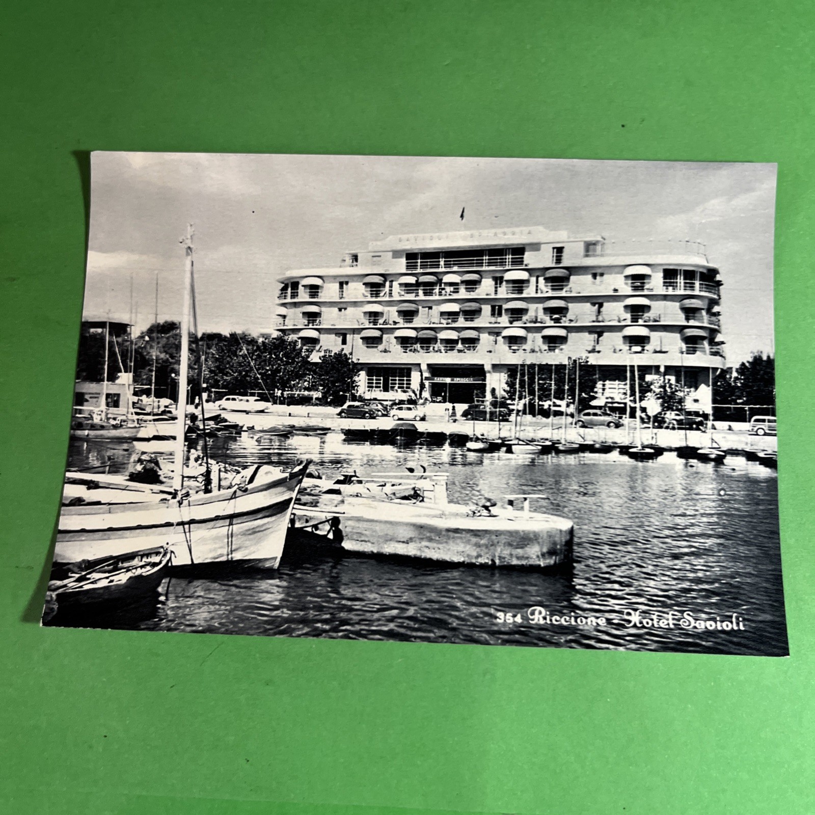 RICCIONE HOTEL SAVIOLI NON VIAGGIATA - CARTOLINA BIANCO E NERO - ANSICHTSKARTE