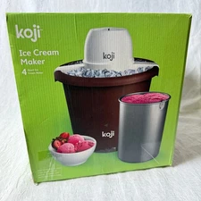 Koji 4 Quart Electric Ice Cream Maker KJ-007 Family Size New Open Box