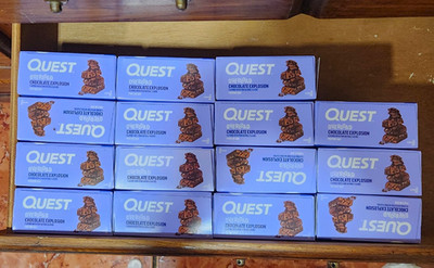 LOT OF 60 Quest Overload Protein Bars, Chocolate Flavor,  Nutrition Bar