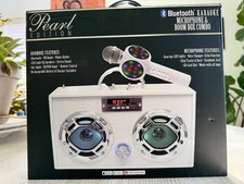 TREND TECH BRANDS Couture  Pearl Ed. Bluetooth Boombox Mic Set New in Box 150