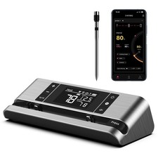 Wireless Smart Meat Thermometer with Dual-Sensor Probe, 500FT Remote Monitori...