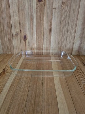Vintage Pyrex Casserole Dish 2 Qt Clear Glass Roasting Baking Pan 232-R 11x7x1.5