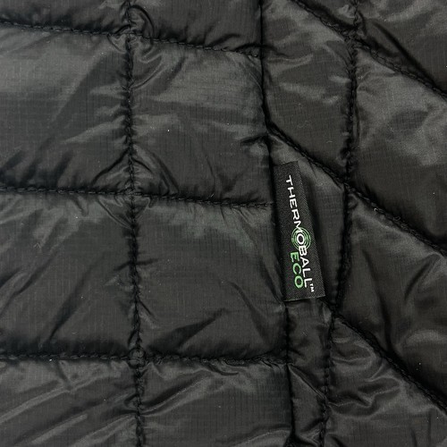 NUEVO Chaleco de Trek Thermoball The North Face para Mujer Negro Talla Mediana Blanco Logo Garra - Imagen 8 de 11
