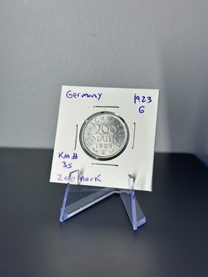 1923-G Germany 200 Mark KM#35 Weimar Republic Aluminum Hyperinflation