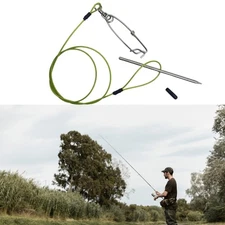 Stainless Steel Cable Stringer Big Game Fish Needle Hook Fish Stringer with Clip