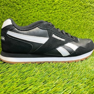 Reebok Harman Mens Size 9 Black White Leather Walking Casual Classic Shoes