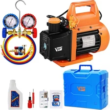 4.5 CFM AC Vacuum Pump and Gauge Set,for Mini Split,HVAC,Auto Systems,Manifold G