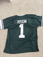 Andre Rison Autographed Michigan State Custom Green Football Jersey - BAS