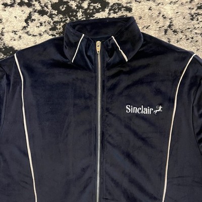 Sinclair Global Velour Track Jacket Navy Blue Men's Size XL | eBay