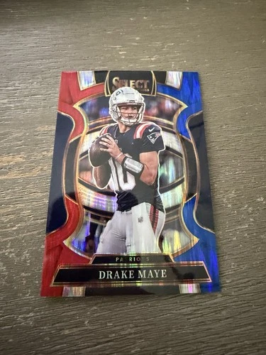 2025 Select Concourse Level Drake Maye #80 Red & Blue Prizm Color Match Patriots