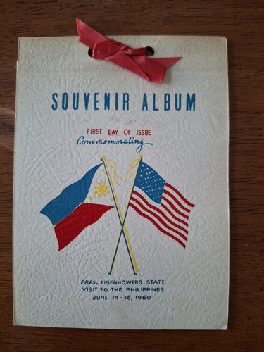 Album souvenir 1960 che commercia visita di Stato di Eisenhower nelle Filippine