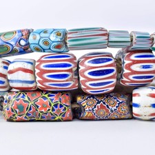 Tivi Mixed Venetian Trade Beads Double Strand Necklace Nigeria