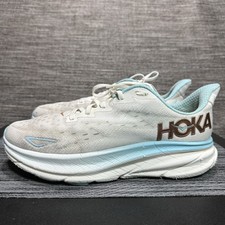 Hoka One One Clifton 9 1127896 FTRS White Gray Running Shoes - Women's 10 B