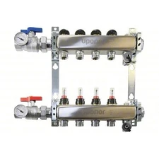 Uponor A2700402 Stainless Steel Manifold Assembly W/ Flow Meter, 1”