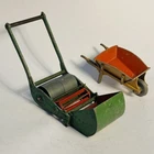 Dinky Supertoys #751 Lawnmower & Wheelbarrow -Original Vintage (ref7)