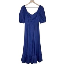 Reformation Women’s Belgium Linen Midi Dress in Danube Size 2