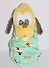 Disney Parks Baby PLUTO Stuffed Plush Animal Toy Mickey Mouse Swaddle Blanket
