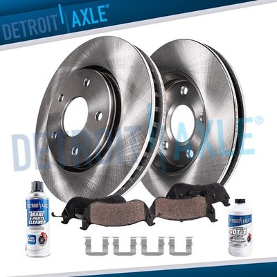 6pc Front Disc Brake Rotors and Ceramic Brake Pads for 2015 - 2021 Kia Sedona