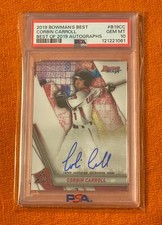 2019 BOWMAN'S BEST CORBIN CARROLL BEST OF AUTO RC PSA 10 GEM DiamondBacks #B19CC