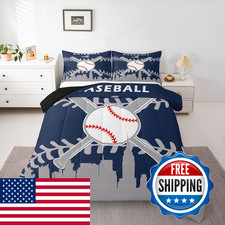 Erosebridal Kids Baseball Comforter Set For Twin Bed Boys Bedding Set Baseball
