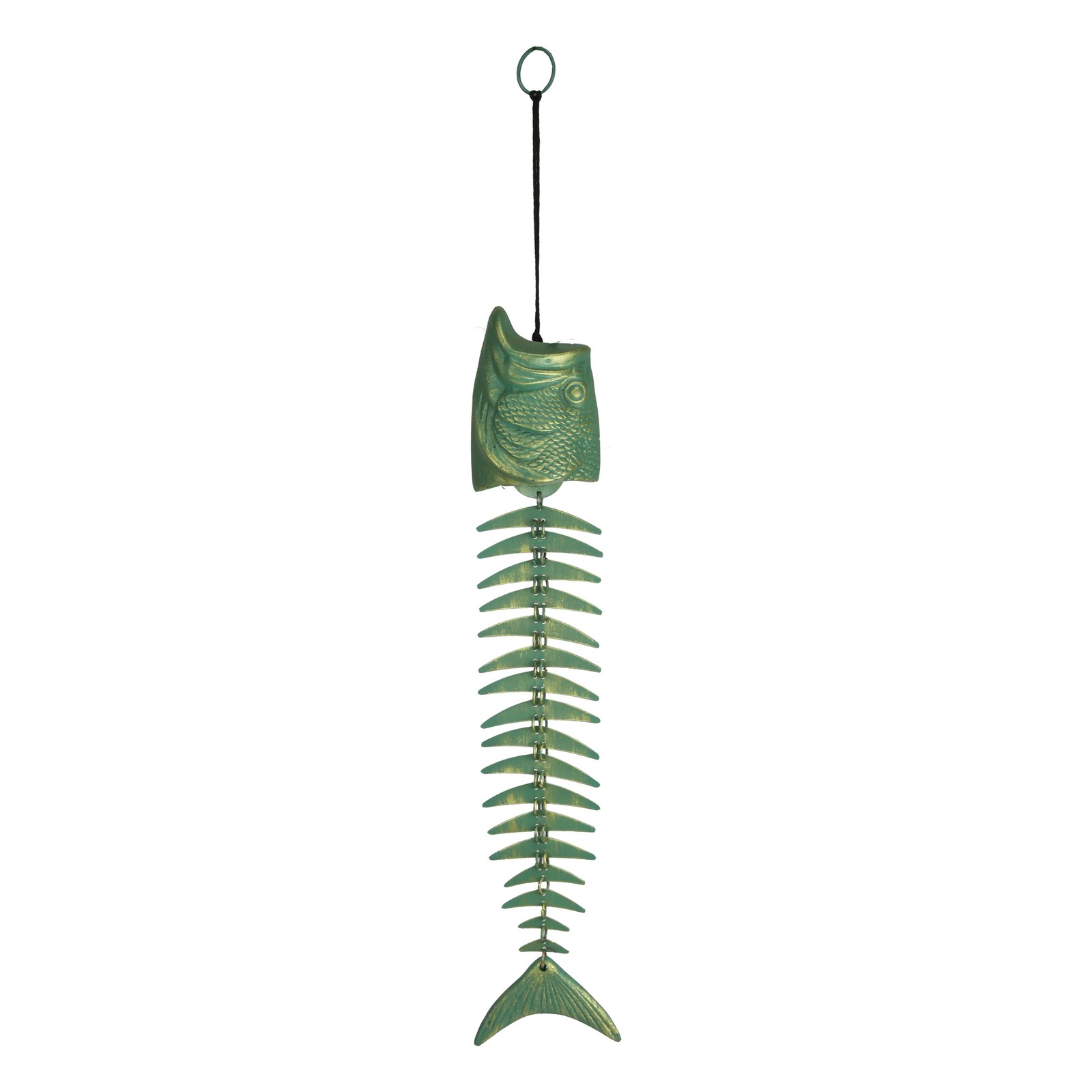 River's Edge Products Fishbone Wind Chime, Fish Skeleton Win