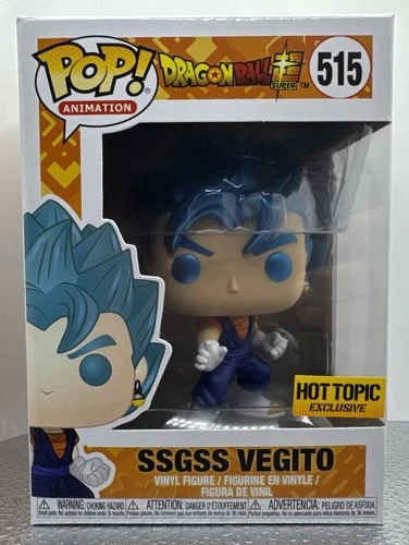 Funko Pop SSGSS Vegito #515 Metallic Exclusive Dragon Ball Z Collectible Figure