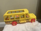 VINTAGE! 1984 Fisher-Price Little People Yellow School Bus 192 Moving Driver