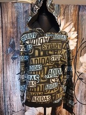 ADIDAS Boys Athletic Active Sport Pullover Hooded Sweatshirt Sweater Large New