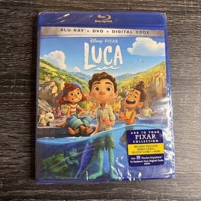 LUCA (Blu-ray + DVD, 2021) Disney Pixar New Sealed