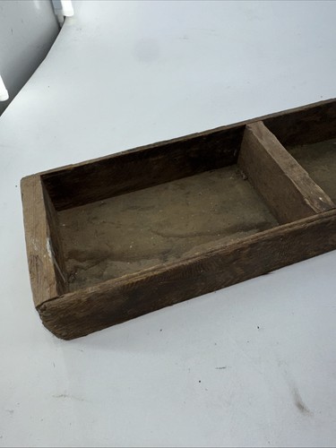 Antica~Primitiva~Cassetta degli attrezzi in legno da falegname~Caddy Tote legno rustico~Capanno da giardino - Foto 3 di 16