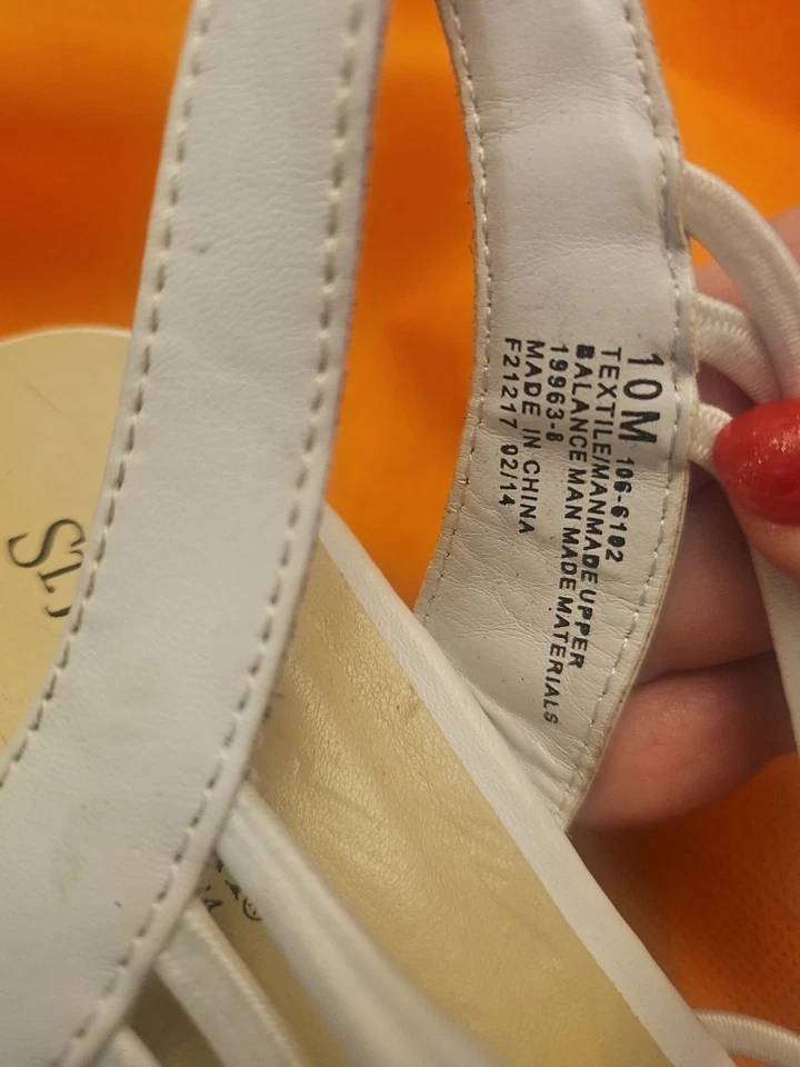 Zapatos de cuña St Johns Bay para mujer blancos de verano con tiras talla 10 nuevos sin etiquetas  Foto 4 de 4