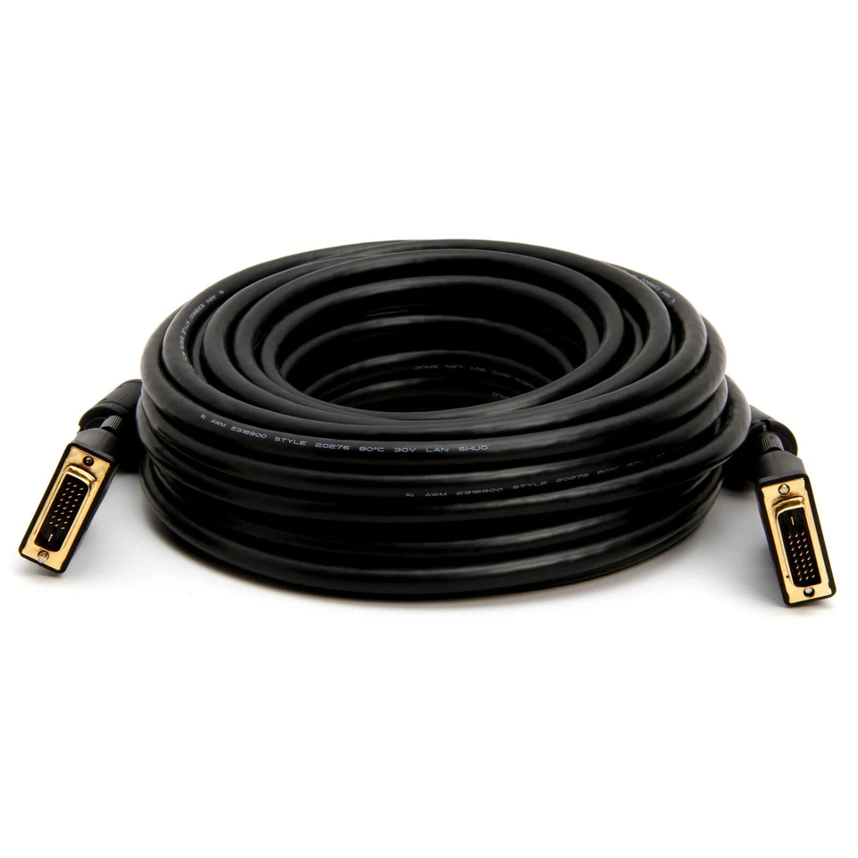 DVI-D Video Cable 50 Feet DVI 24+1 Male to Male Cord Monitor Display Projector - Image 3 of 4