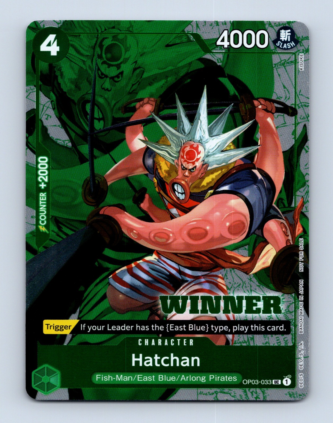 Hatchan OP03-033 Tournament Winner Prize Promo	One Piece Card English