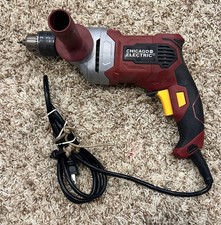Chicago Electric Heavy Duty 1/2" Corded Drill + Handle & Chuck – Model 69452