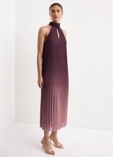 NWT mango Pleated halter neck dress