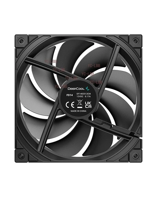DeepCool FD14 3 IN 1 Black Performance 140mm Case Fan - Image 4 of 4