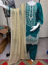 Pakistani Cotton Embroidered Shalwar Kameez Suit /cotton Party Wear Suit