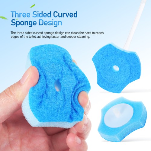 30 Pcs Toilet Cleaning Sponge Brush Heads Disposable Replacement Pads - Bild 2 von 11