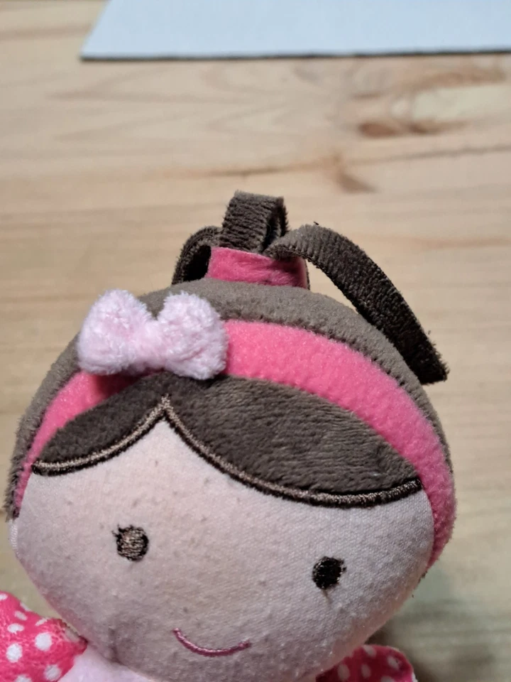 Carter's Child of Mine Cupcake Princesa Rosa Bebé Muñeca Frijol Peluche 9" Cabello Marrón Foto 2 de 4