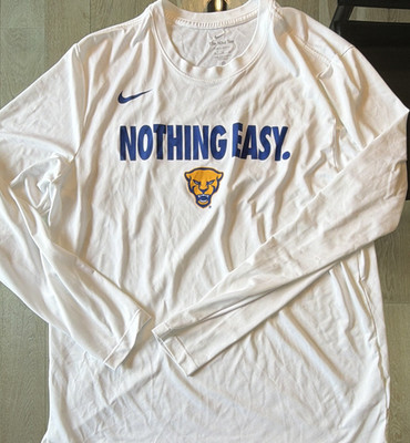 Nike Pitt Panthers ''Nothing Easy'' Dri-FIT White Long Sleeve Shirt Men's XL