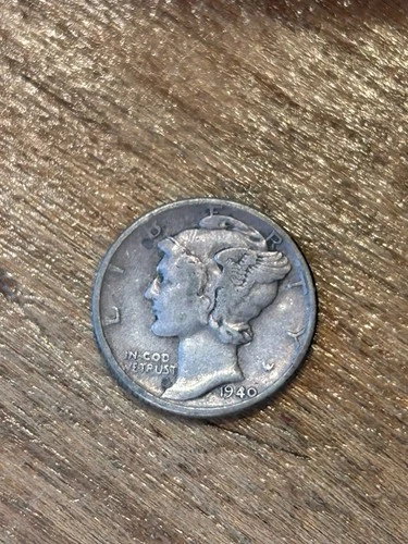 1940 Mercury Dime XF