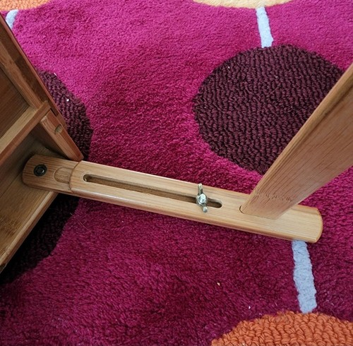 Mccullar bamboo laptop desk serving bed tray tilting top - Photo 11/11