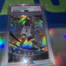 2023-24 Panini Revolution Vortex Anthony Edwards Galactic Case Hit Rare PSA 10