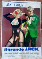 Soggettone Manifesto IL GRANDE JACK 1976 JACK LEMMON RAY BOLGER SADA THOMPSON 1F