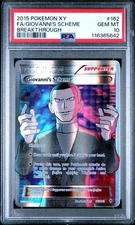 PSA 10 GIOVANNI'S SCHEME 162 BREAKTROUGH XY FULL ART TRAINER POKEMON GEM MINT