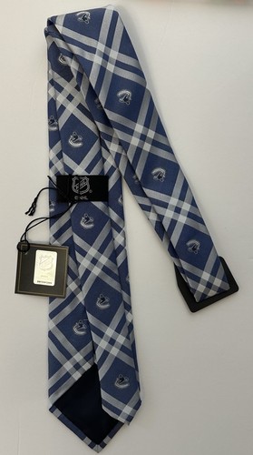 NWT Vancouver Canucks Rhodes Tie - Blue NHL - Picture 2 of 4