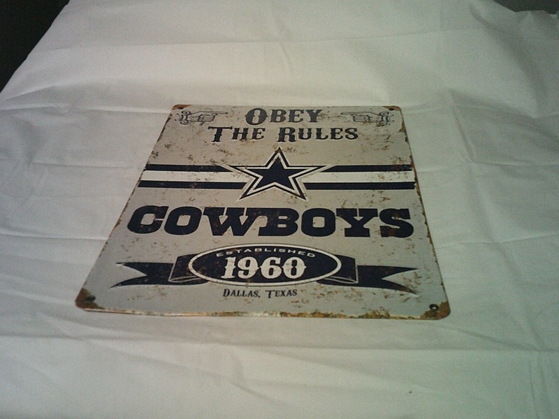 Obey The Rules Dallas Cowboys Metal Wall Sign