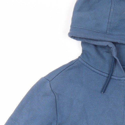 LA Gear Womens Blue Cotton Full Zip Hoodie Size M Zip - Logo Pockets - Picture 5 of 10